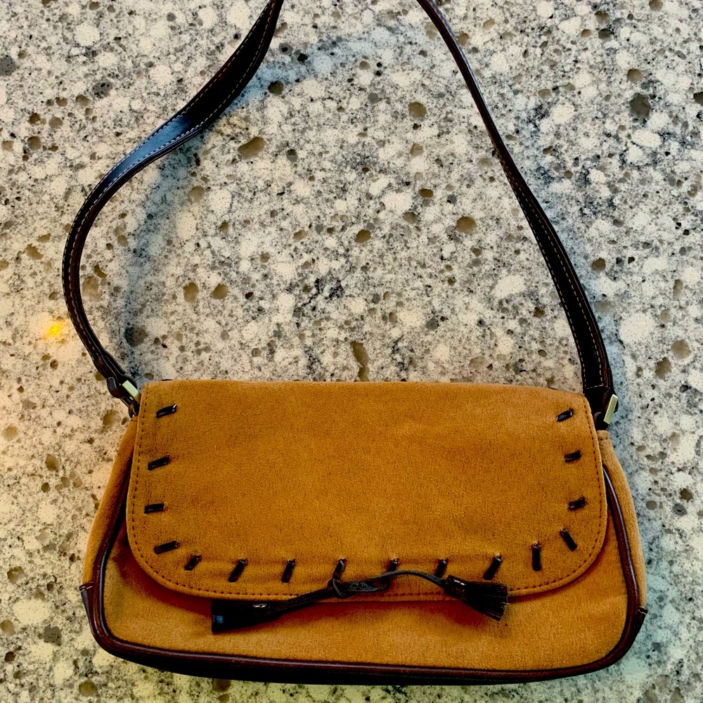 Liz Claiborne shoulder bag y2k western vibe suede